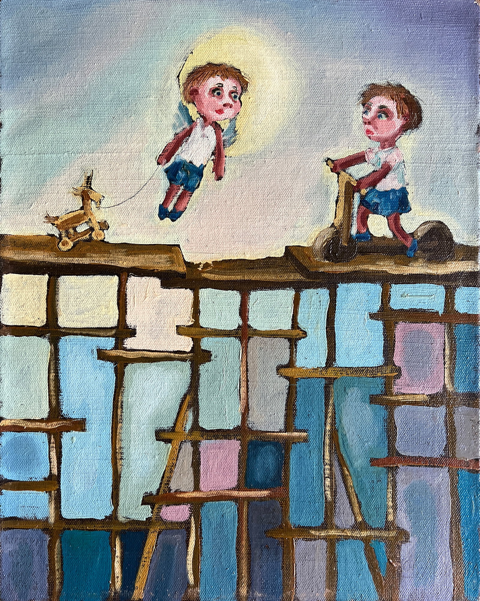 Oil painting with frame little angel K. Leonid (1 of 11)
