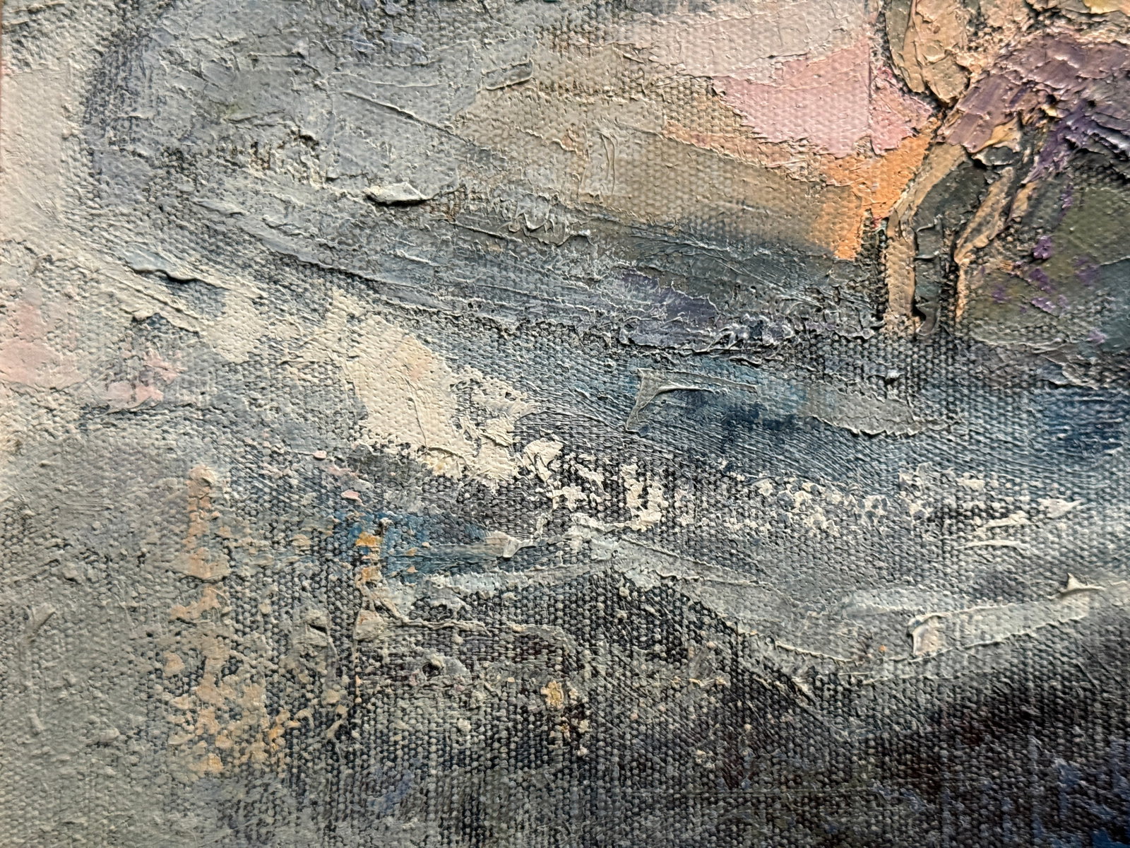 Abstract Oil painting with frame Nu K. Leonid - 7