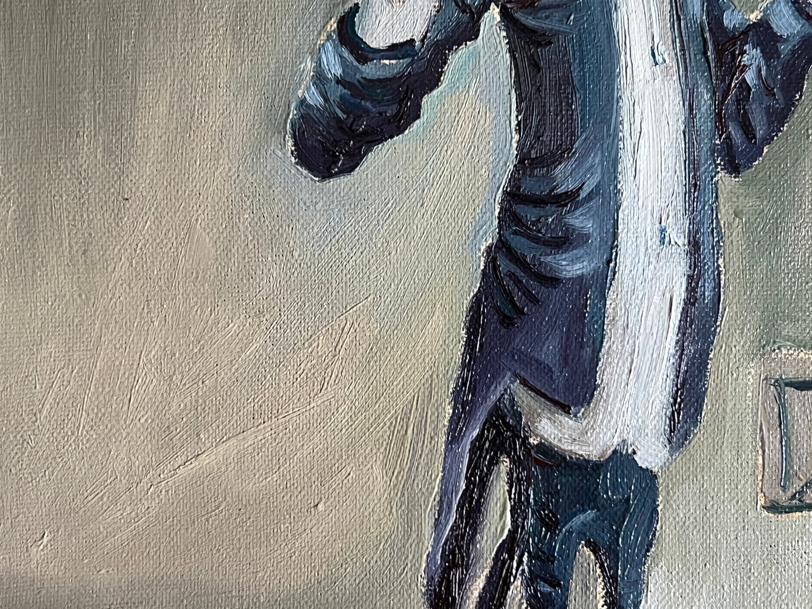 Oil painting with frame conductor K. Leonid - 7