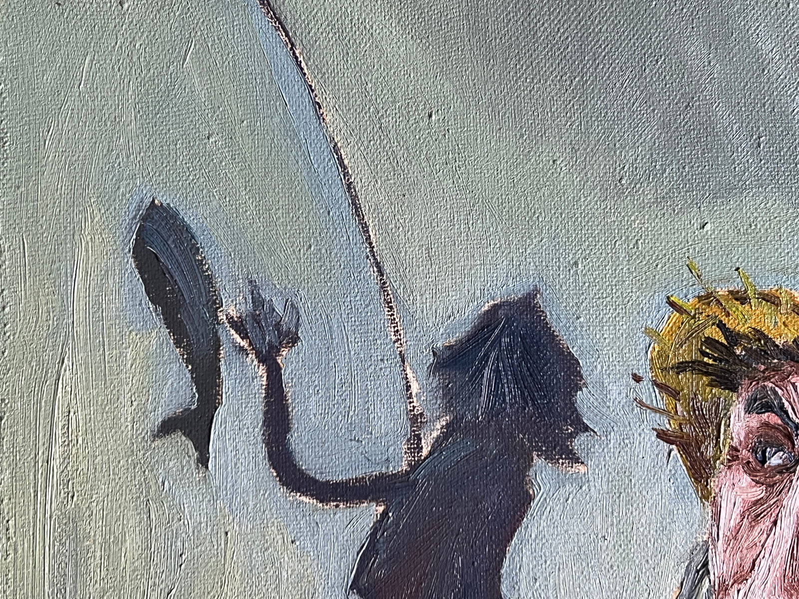 Oil painting with frame fishing K. Leonid - 2