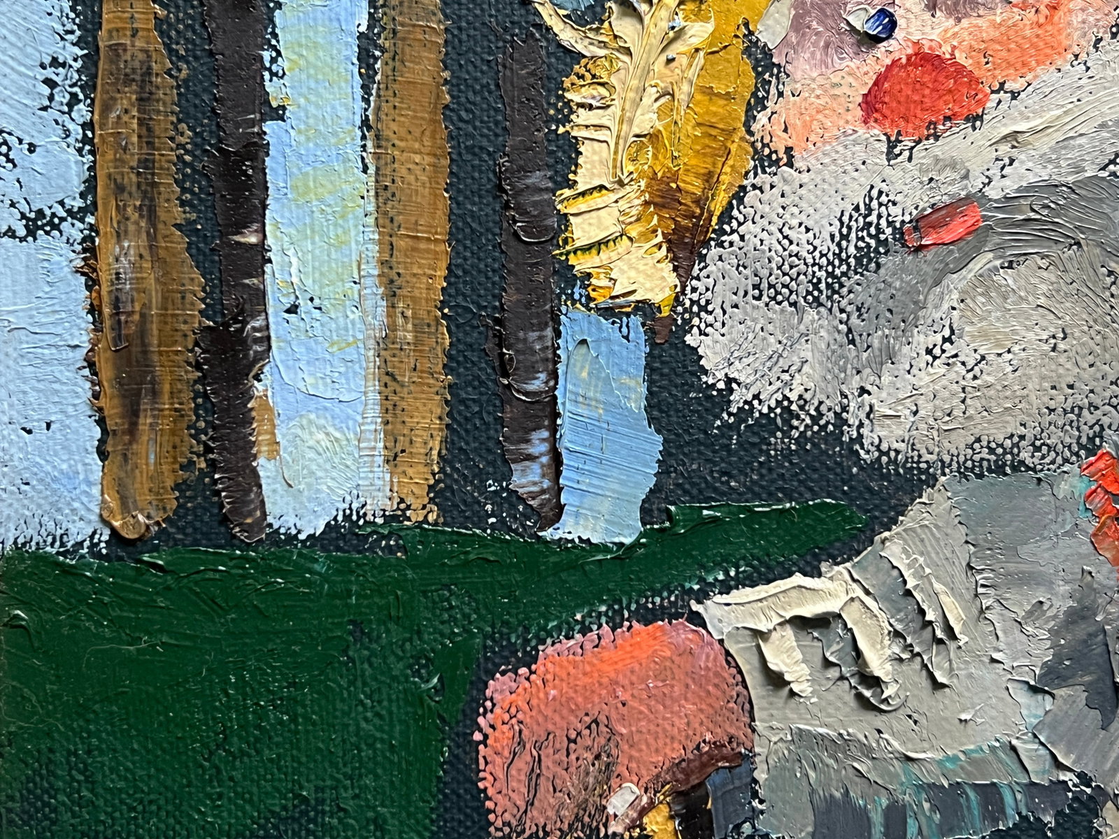 Oil painting with frame Grandpa K. Leonid - 4