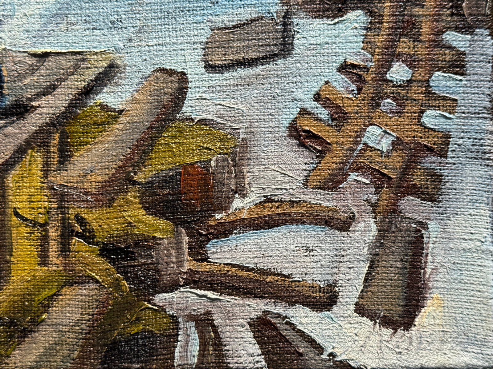 Oil painting with frame Reader K. Leonid - 5