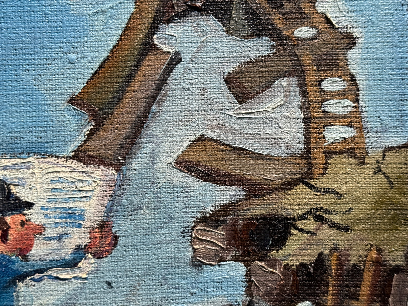 Oil painting with frame Reader K. Leonid - 6