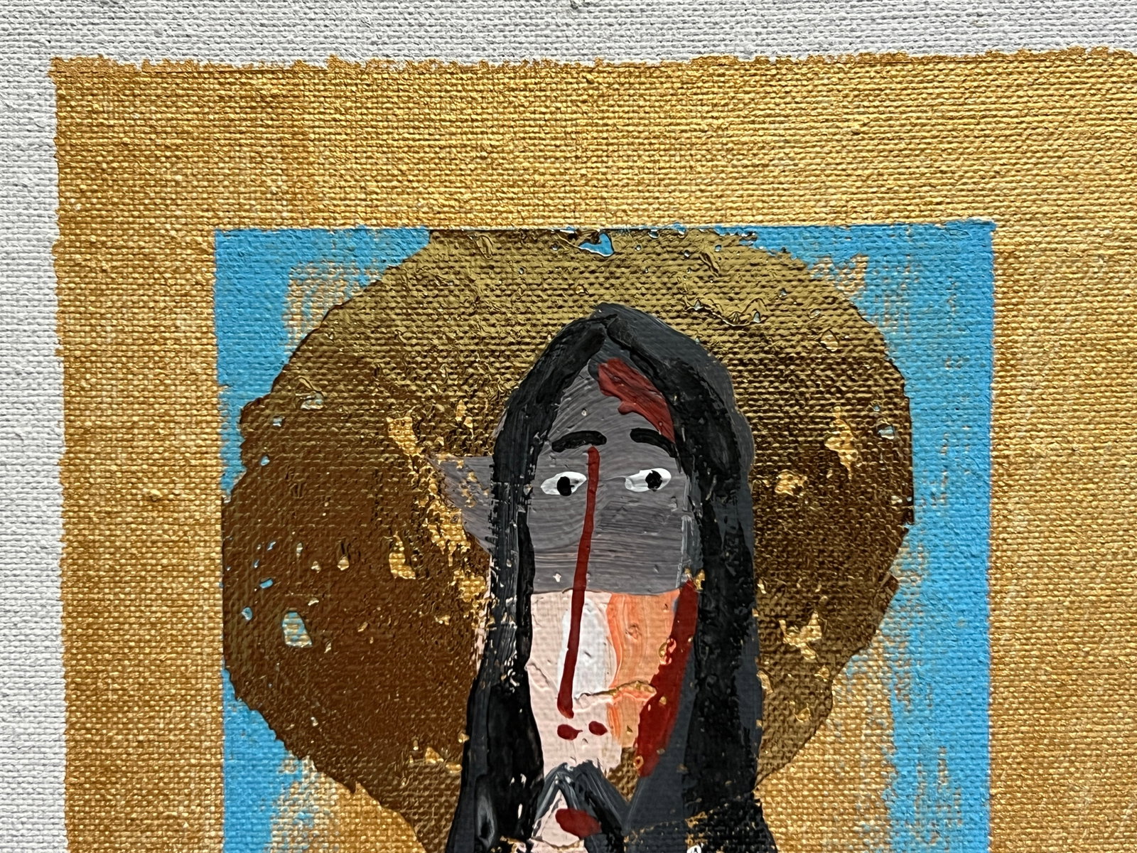 Acrylic painting Jesus K. Leonid - 2
