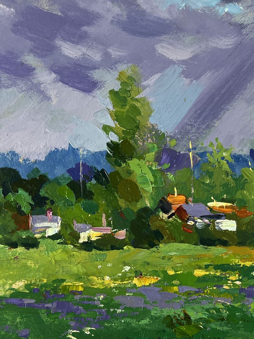Oil painting Village in the Middle of the Forest Yuriy Suprunchuk - 5
