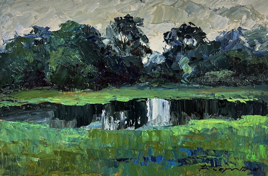 Oil painting In the meadows before the rain Boris Serdyuk - 3