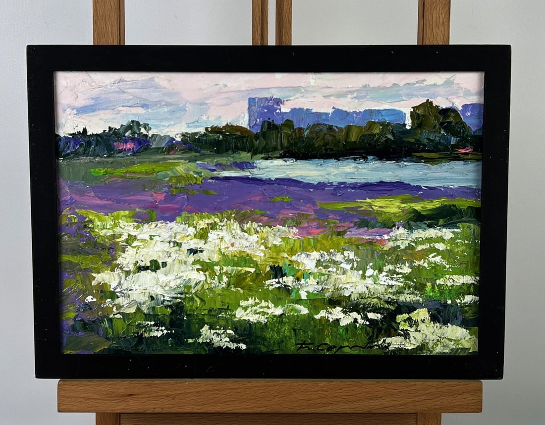 Oil painting Meadows of growing flowers Boris Serdyuk: Title: Oil painting Meadows of growing flowers Boris Serdyuk Description: AAA6377*** ABOUT THIS PAINTING **** TITLE: "Meadows of growing flowers"* ARTISTS: Boris Serdyuk* SIZE: 20x30 cm/7.87x11.81 inc