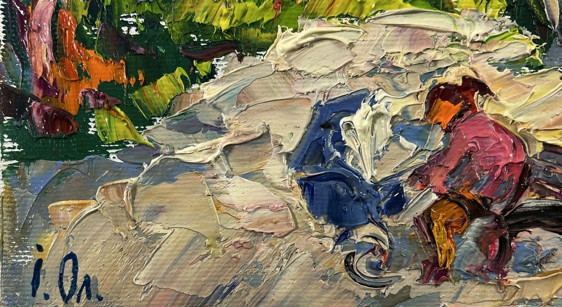 Oil painting In the summer park Oleksiy Ivanyuk - 6