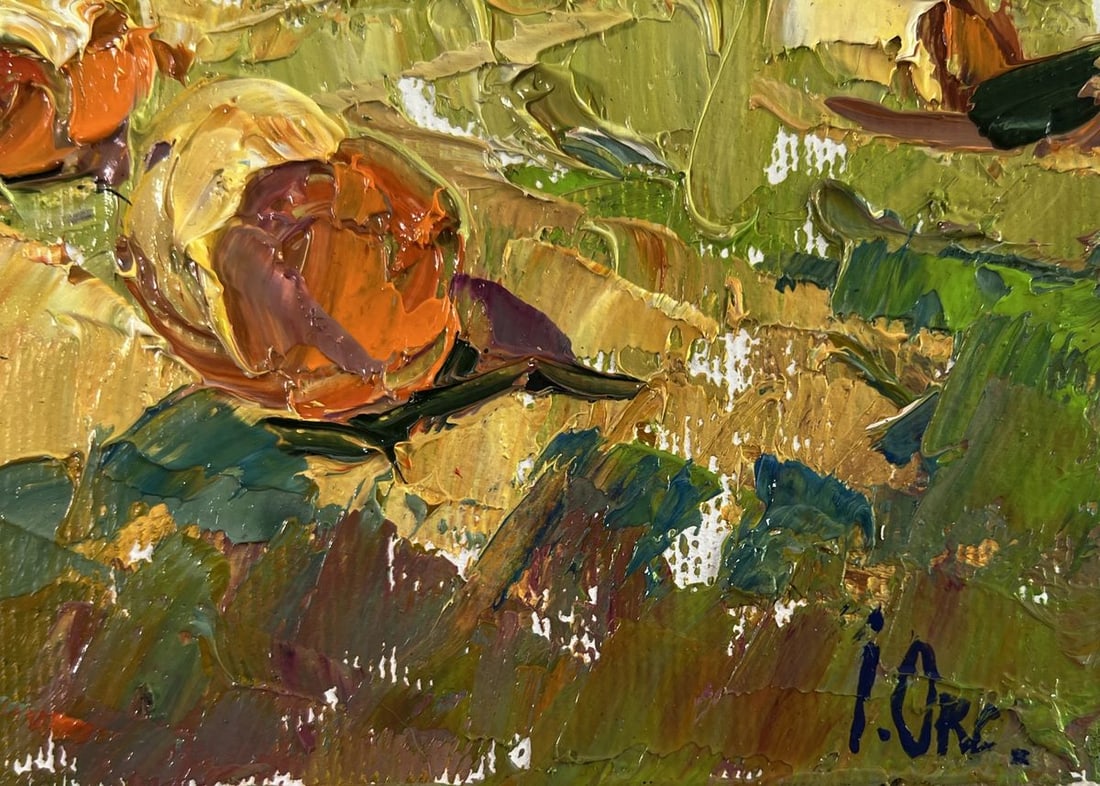 Oil painting Haystacks in a field Oksana Ivanyuk - 5