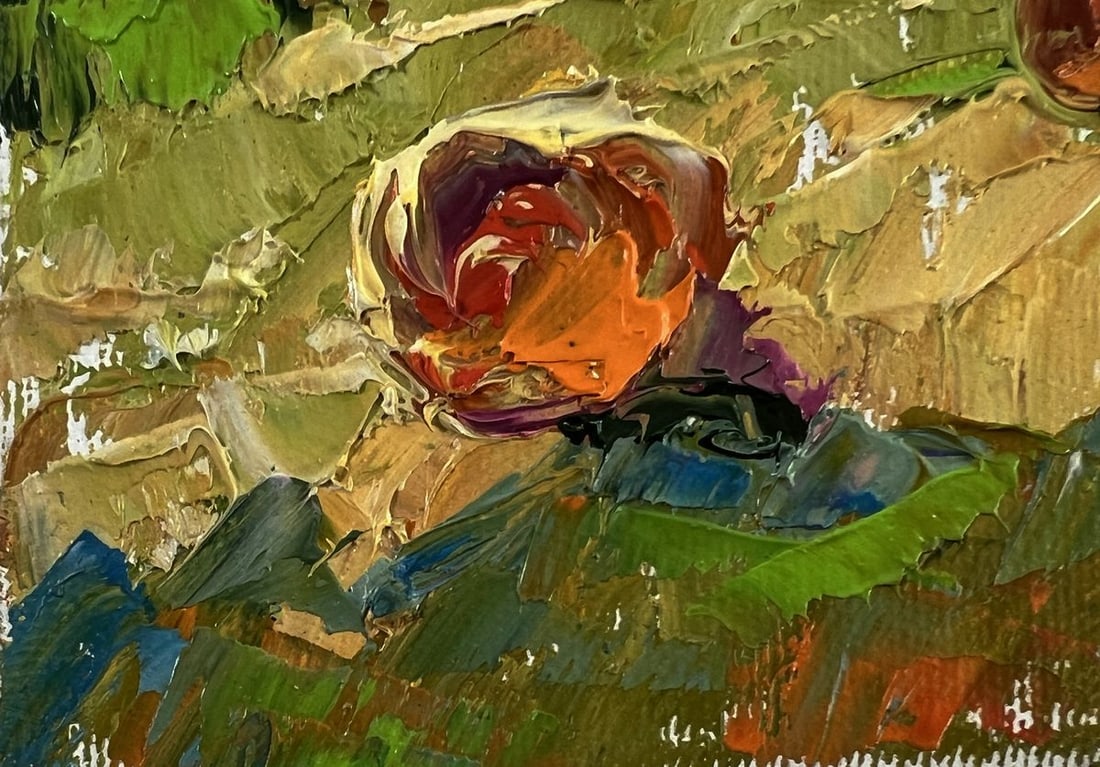 Oil painting Haystacks in a field Oksana Ivanyuk - 6