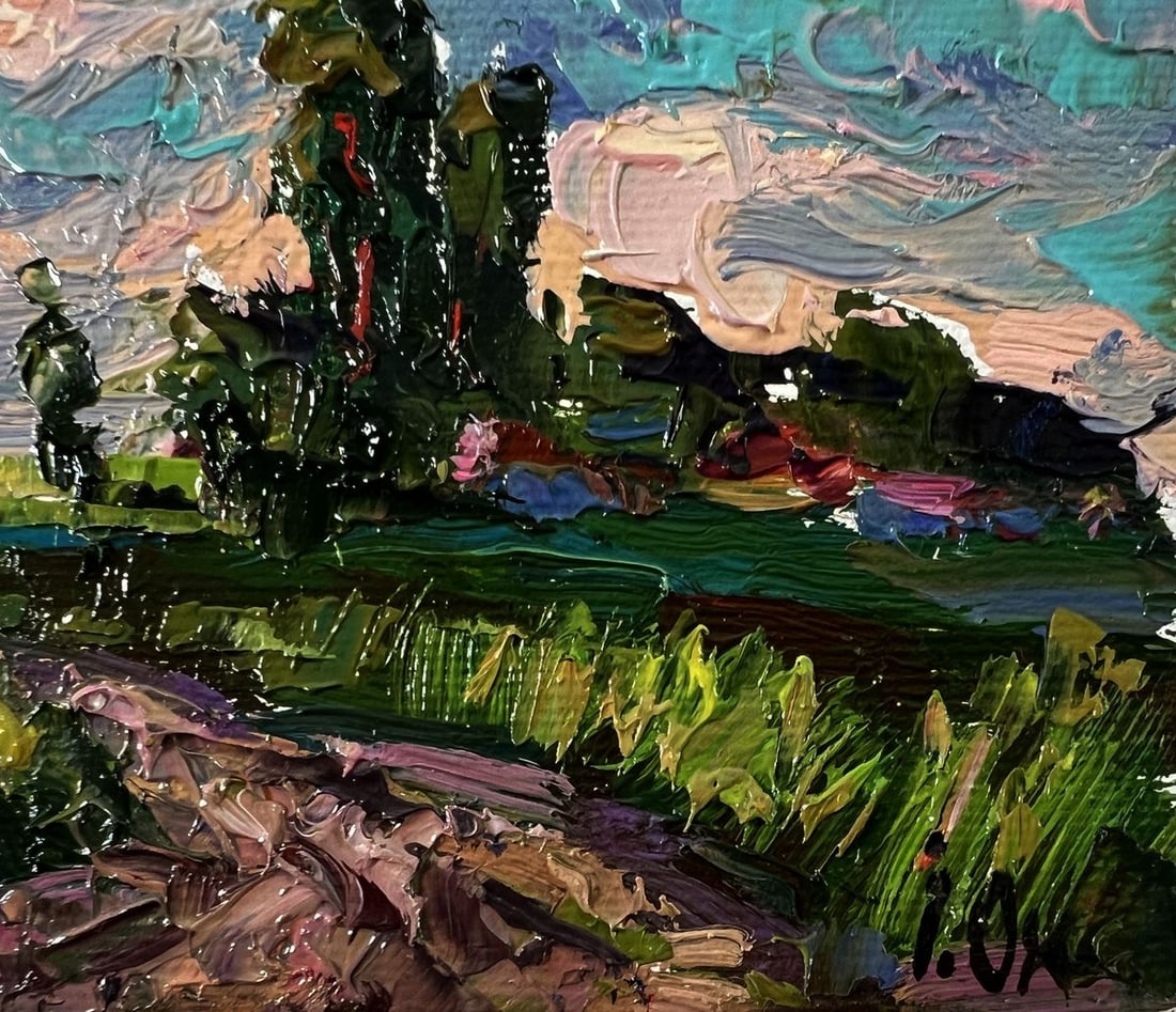 Oil painting Outside the village Oksana Ivanyuk - 5