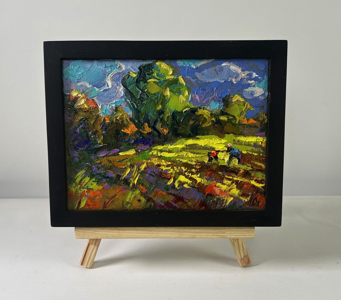 Oil painting In the garden summer smells of freshness Oleksiy Ivanyuk: Title: Oil painting In the garden summer smells of freshness Oleksiy Ivanyuk Description: AAA5367The Oil painting on Canvas titled "In the Garden Summer Smells of Freshness" captures a vibrant and emo