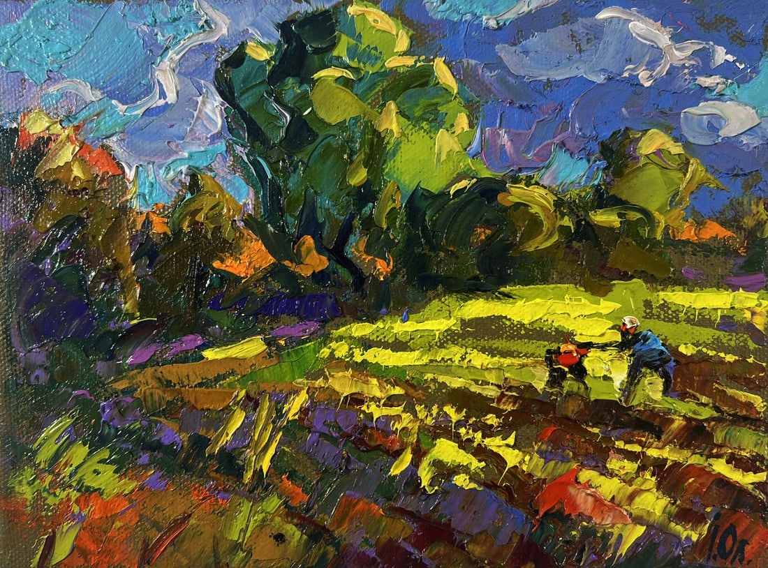 Oil painting In the garden summer smells of freshness Oleksiy Ivanyuk - 3