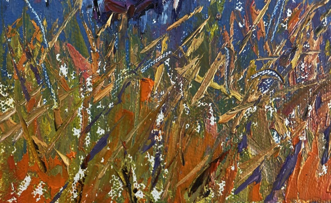 Oil painting Fresh air and birds singing in the meadow Oleksiy Ivanyuk - 6
