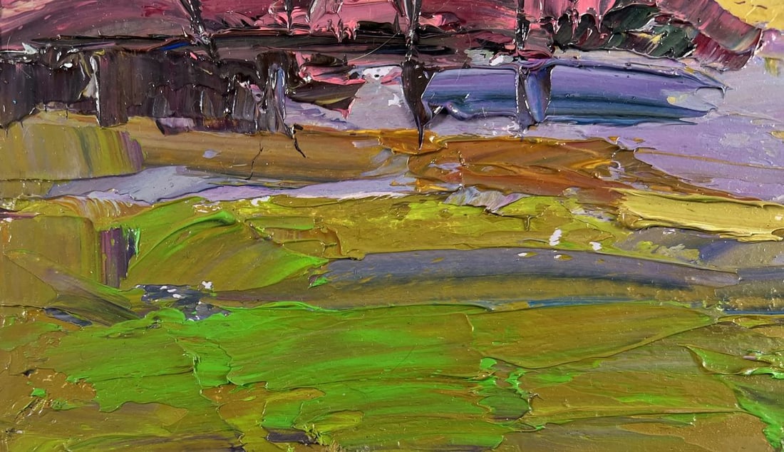 Oil painting Spring colorful day in the mountains Boris Serdyuk - 6