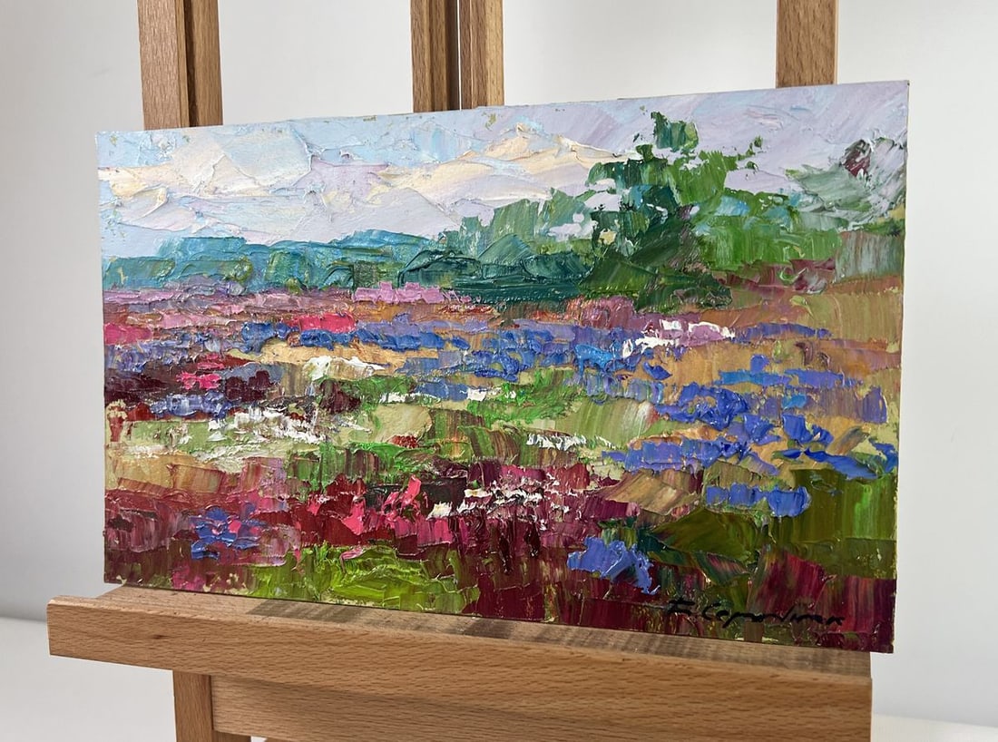 Oil painting Where flowers whisper spring Boris Serdyuk - 2
