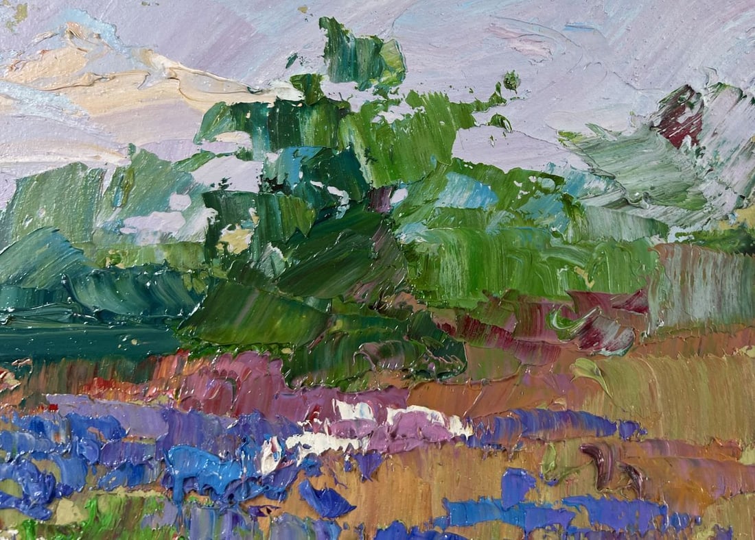 Oil painting Where flowers whisper spring Boris Serdyuk - 4