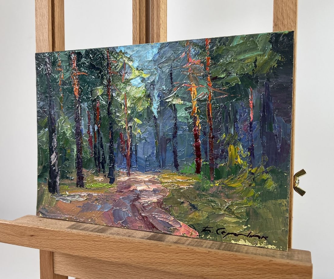 Oil painting The silence of the summer forest Boris Serdyuk - 2