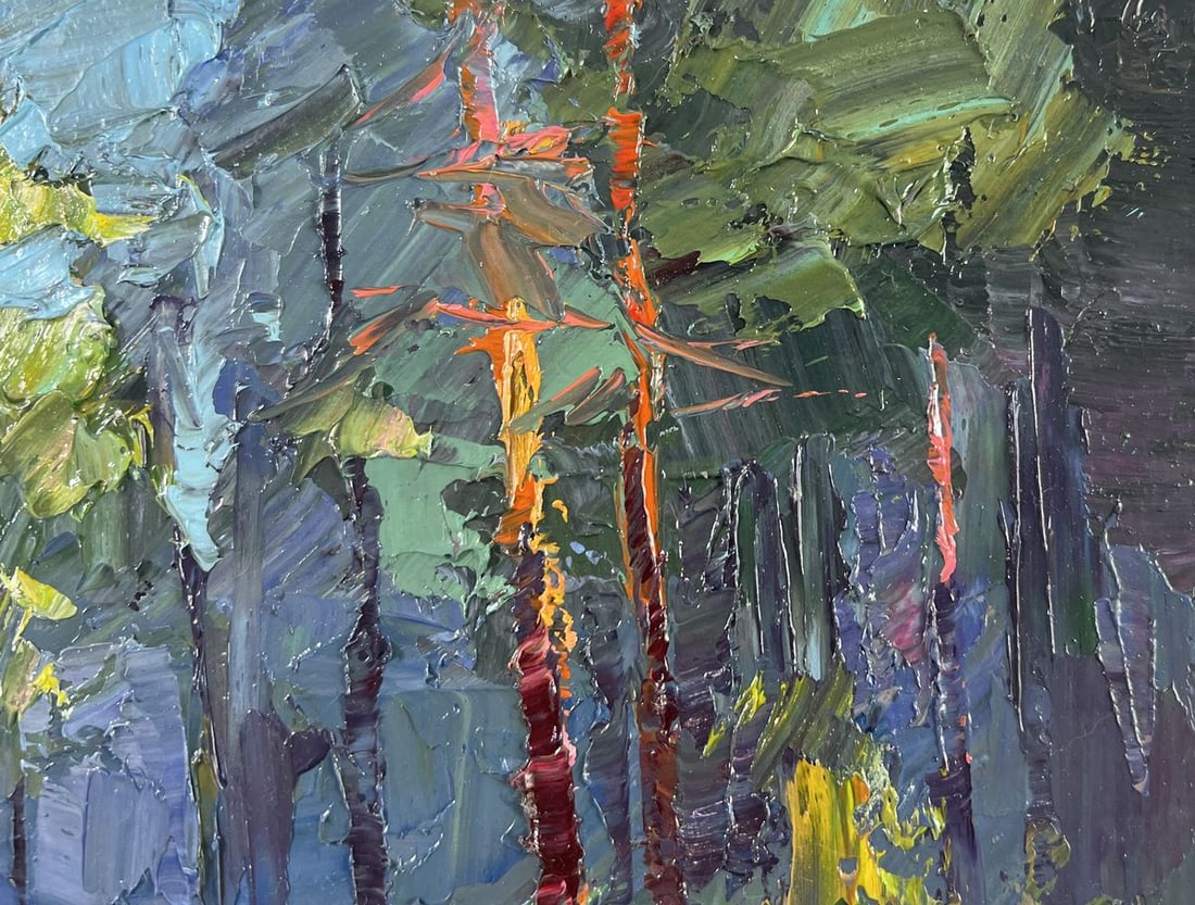 Oil painting The silence of the summer forest Boris Serdyuk - 4