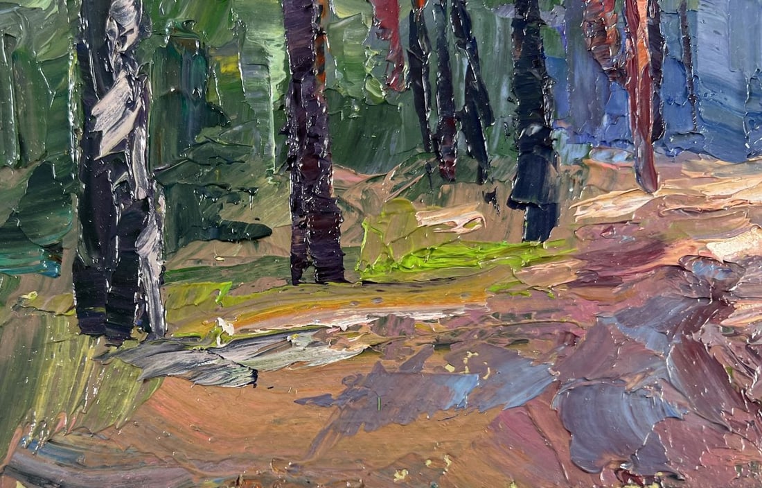 Oil painting The silence of the summer forest Boris Serdyuk - 6