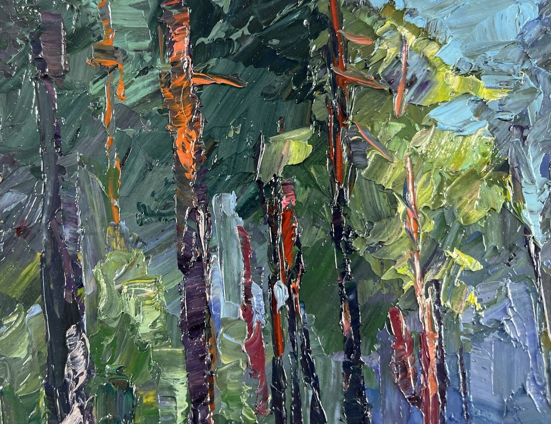 Oil painting The silence of the summer forest Boris Serdyuk - 7