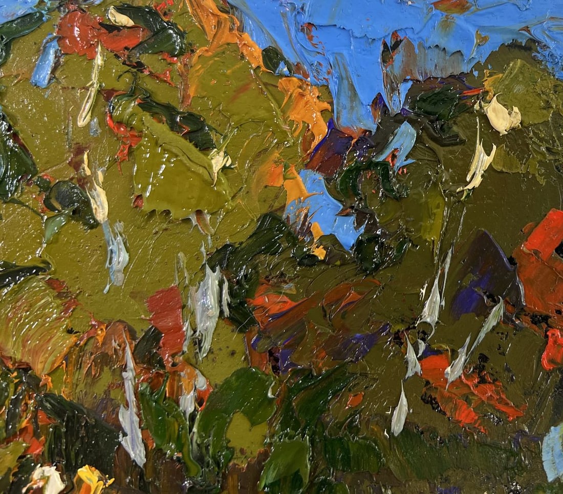 Oil painting The path through the silence of the forest Alex Kalenyuk - 4
