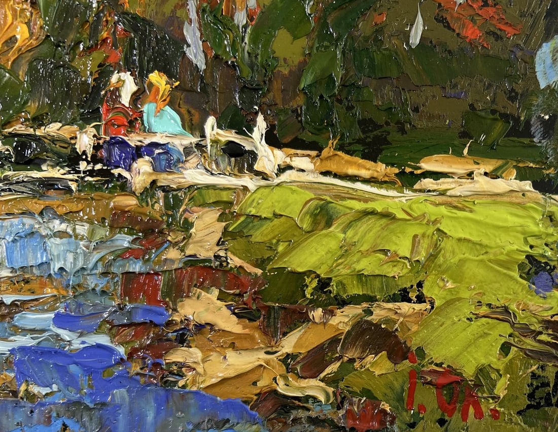 Oil painting The path through the silence of the forest Alex Kalenyuk - 5