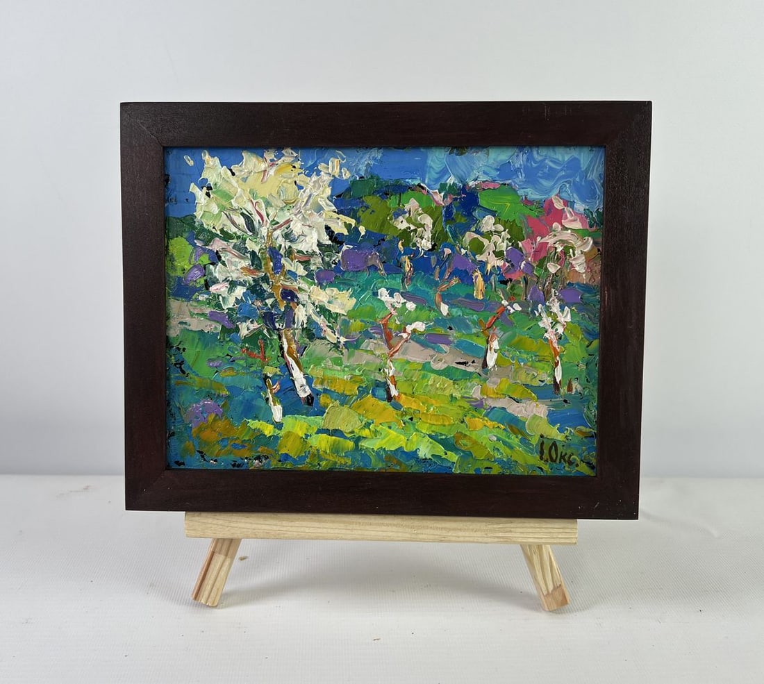 Oil painting Blooming spring garden Oksana Kalenyuk (1 of 8)