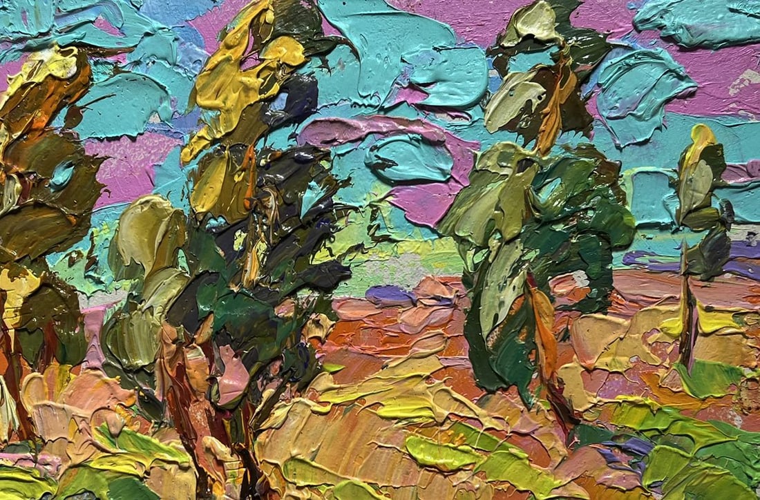 Oil painting Rustle of poplar trees Alex Kalenyuk - 8