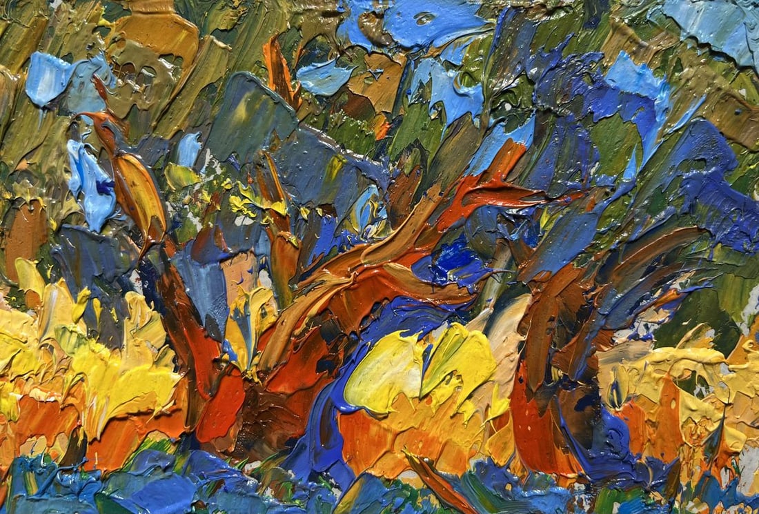 Oil painting In the shade of the willow Alex Kalenyuk - 6