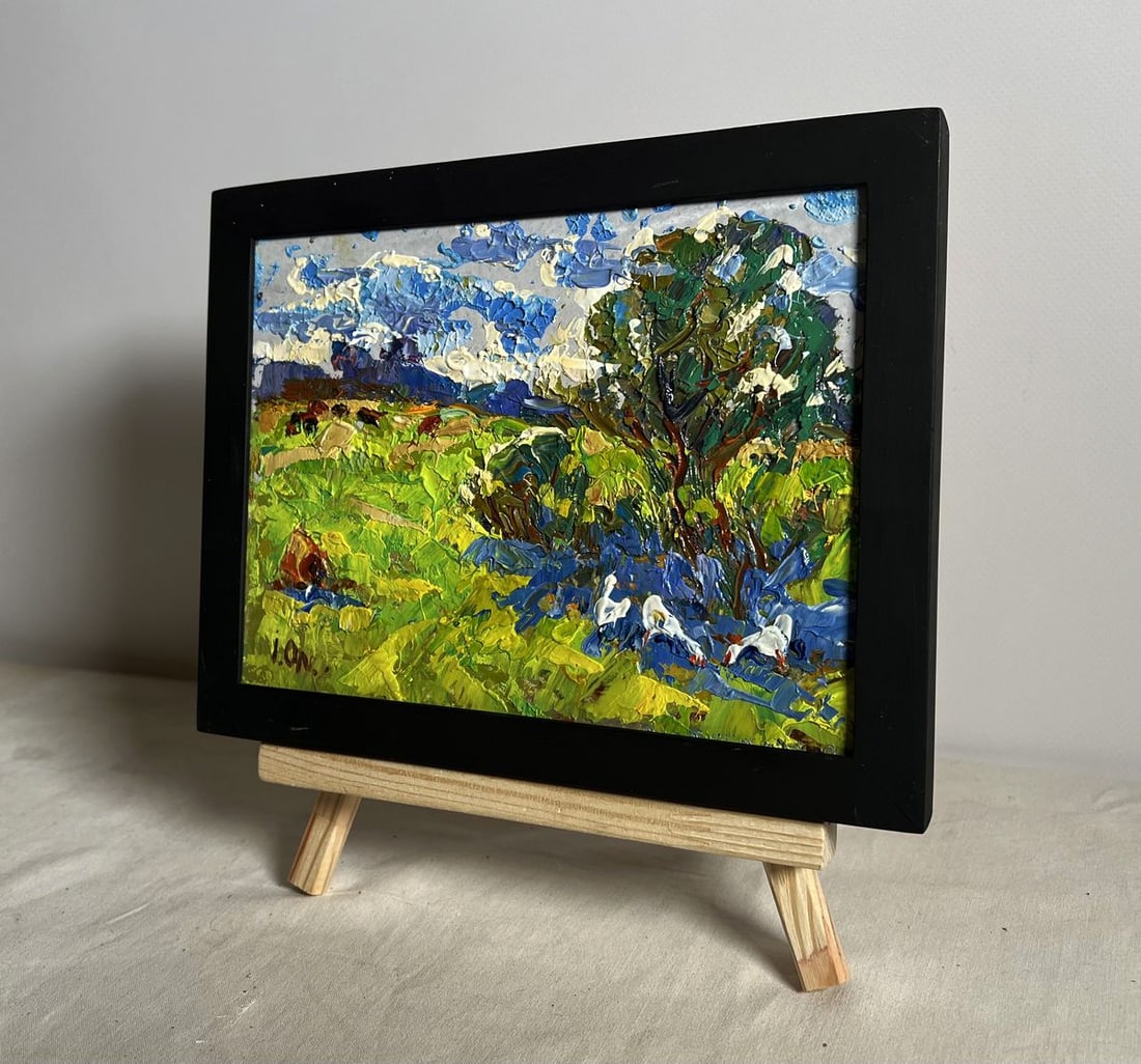 Oil painting Summer smell of grass Alex Kalenyuk - 2
