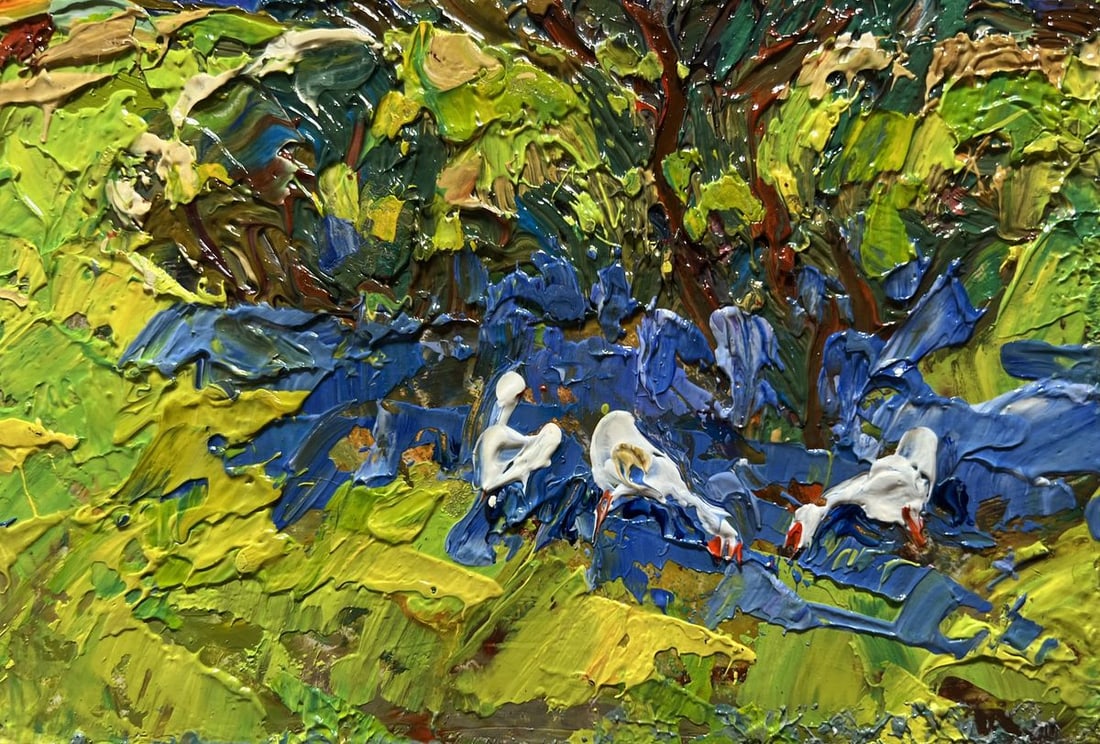 Oil painting Summer smell of grass Alex Kalenyuk - 5