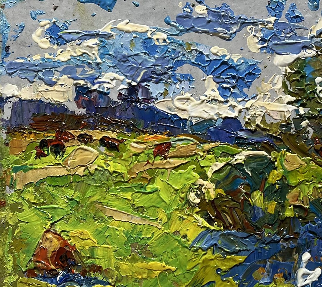 Oil painting Summer smell of grass Alex Kalenyuk - 7