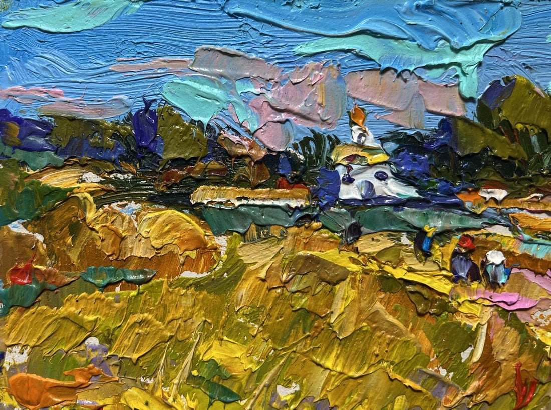 Oil painting The road leading to the village Alex Kalenyuk - 4