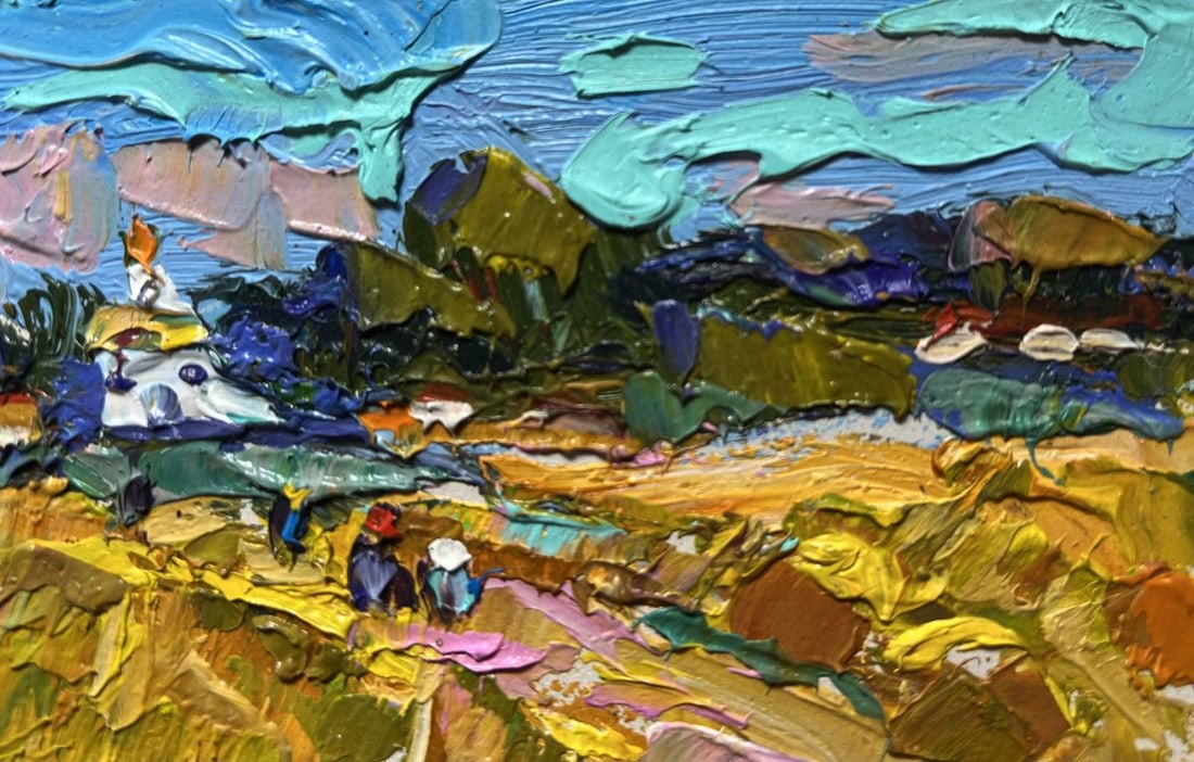 Oil painting The road leading to the village Alex Kalenyuk - 6
