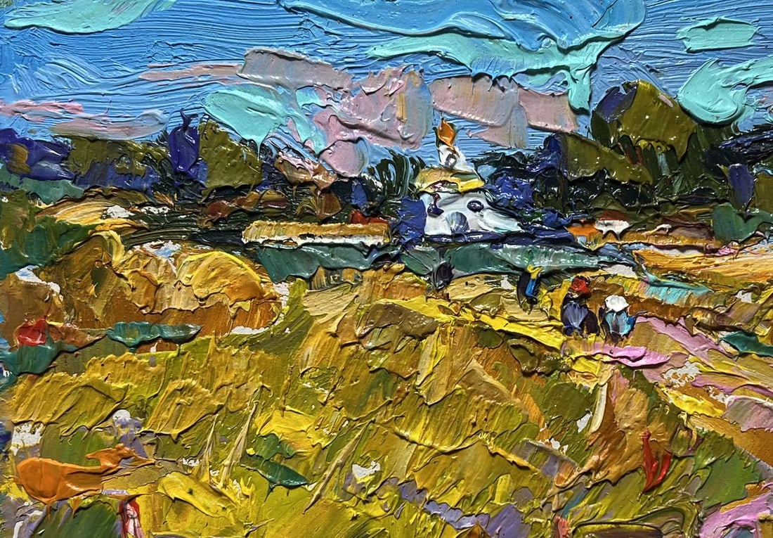 Oil painting The road leading to the village Alex Kalenyuk - 7
