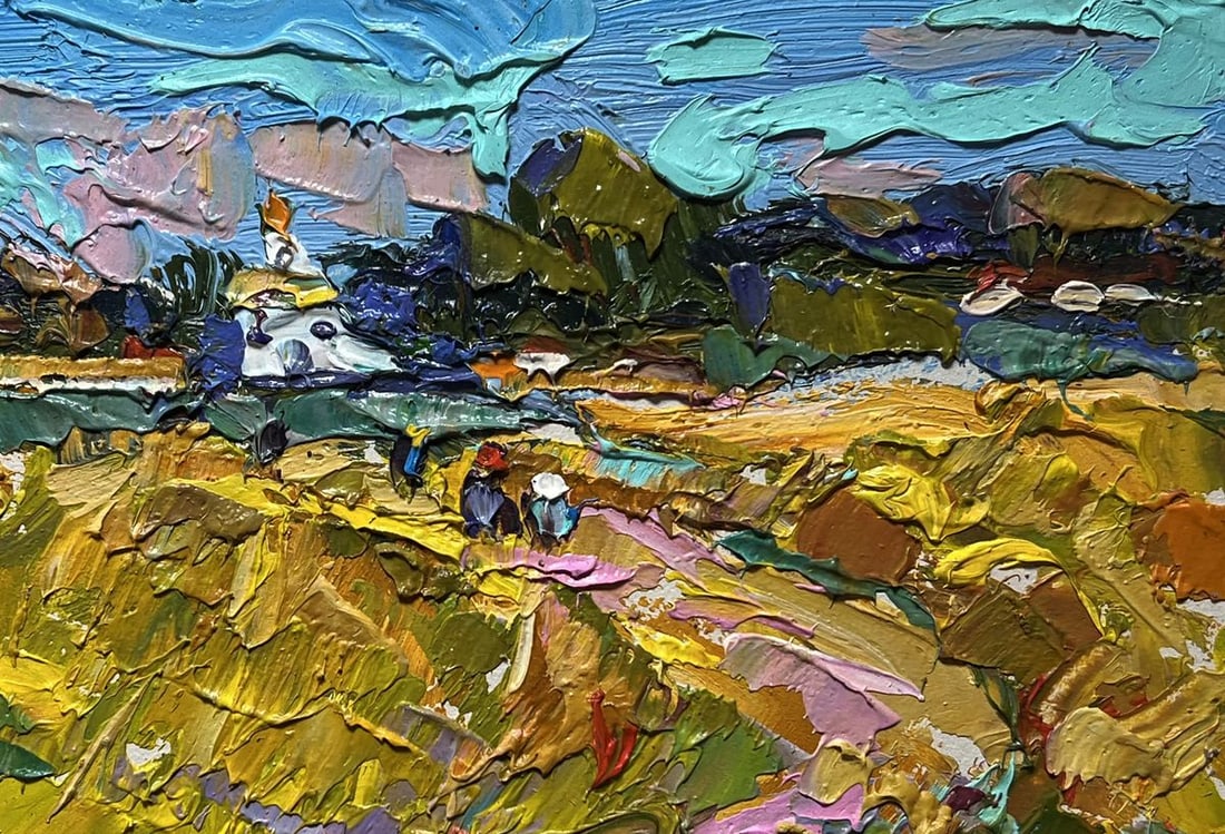 Oil painting The road leading to the village Alex Kalenyuk - 8