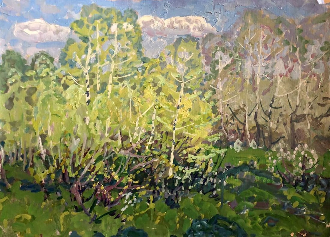Oil painting Summer in the bloom of the beautiful Kolosovsky Georgiy Sergeevich (1 of 8)