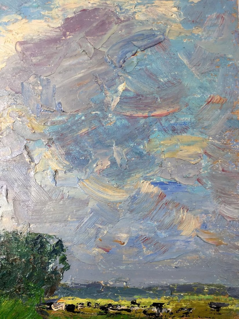 Oil painting After the rain on the field Sevast'yanov Viktor Grigor'yevich - 2