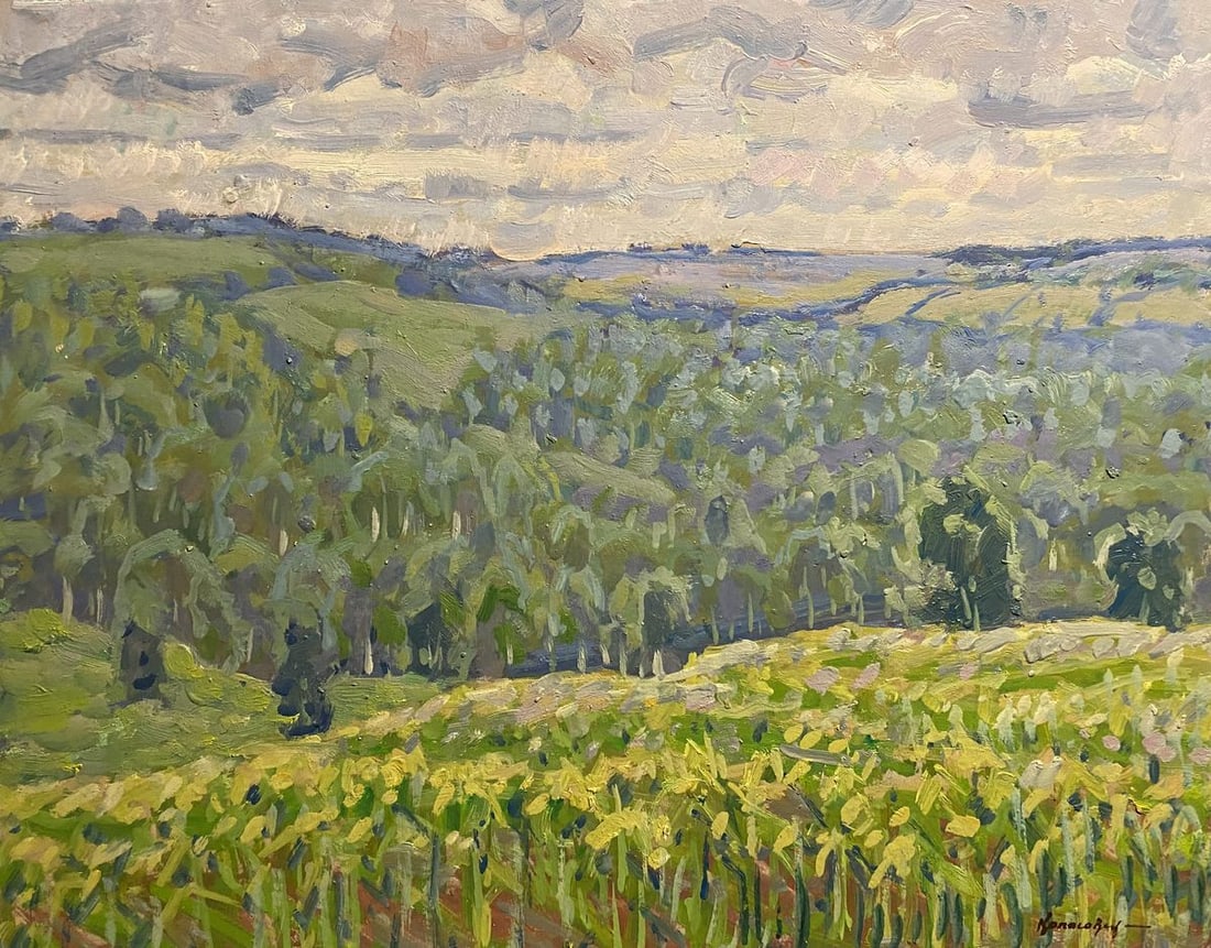 Oil painting Spring spaces Georgy Kolosovsky: Title: Oil painting Spring spaces Georgy Kolosovsky Description: GS 417*** ABOUT THIS PAINTING **** TITLE: "Spring spaces"* ARTISTS: Georgy Kolosovsky* SIZE: 40x50 cm/'15.74x19.68 inches'* MEDIUM: oil