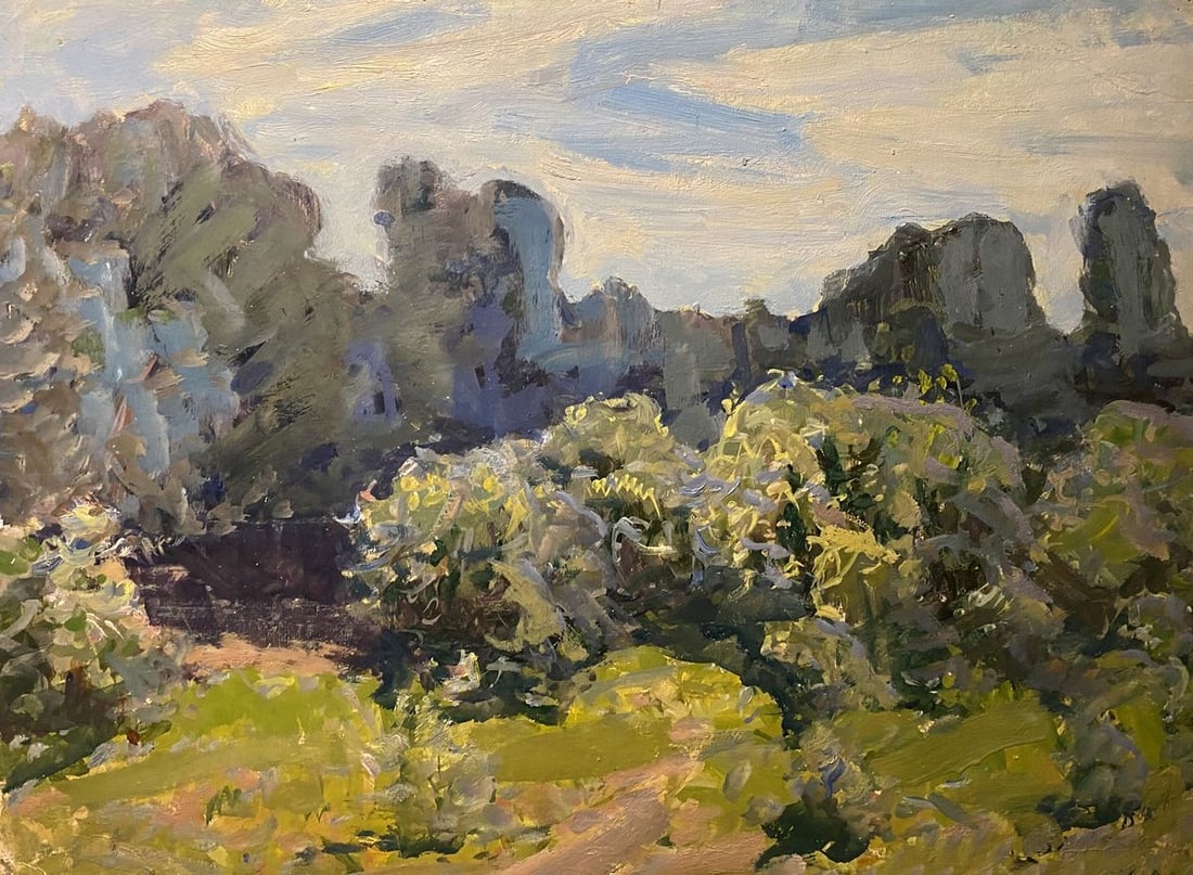 Oil painting Morning Georgy Kolosovsky: Title: Oil painting Morning Georgy Kolosovsky Description: GS 440*** ABOUT THIS PAINTING **** TITLE: "Morning"* ARTISTS: Georgy Kolosovsky* SIZE: 50x70 cm/'19.68x27.55 inches'* MEDIUM: oil, cardboard*