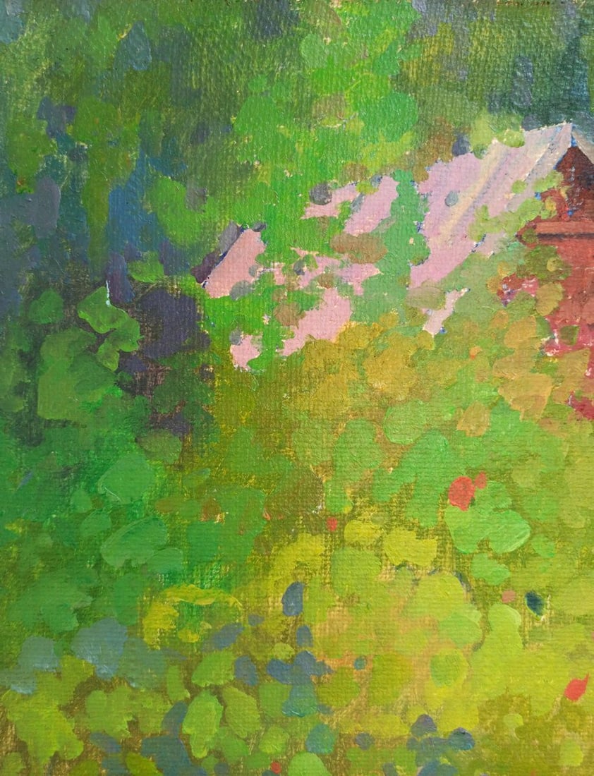 Oil painting Summer garden Peter Tovpev - 2
