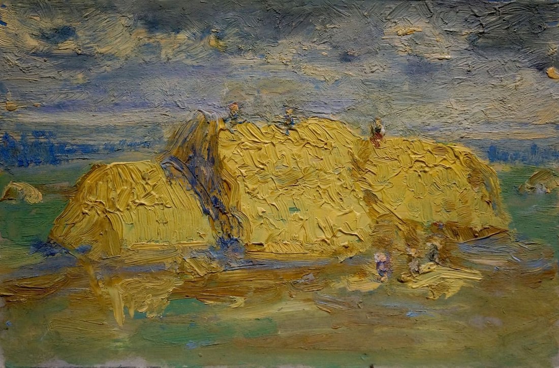 Oil painting On the field Dupliy Sergey Alexandrovich: Title: Oil painting On the field Dupliy Sergey Alexandrovich Description: Verns 1086 *** ABOUT THIS PAINTING *** * TITLE: "On the field" * ARTISTS: Dupliy Sergey Alexandrovich * SIZE: 24x37 cm/'9.44x1