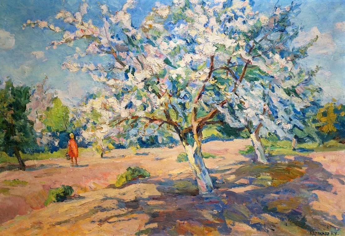 Oil painting Blooming garden Kerzhner Alexander Haskelevich: Title: Oil painting Blooming garden Kerzhner Alexander Haskelevich Description: Vern 1285 *** ABOUT THIS PAINTING *** * TITLE: "Blooming garden" * ARTISTS: Kerzhner Alexander Haskelevich * SIZE: