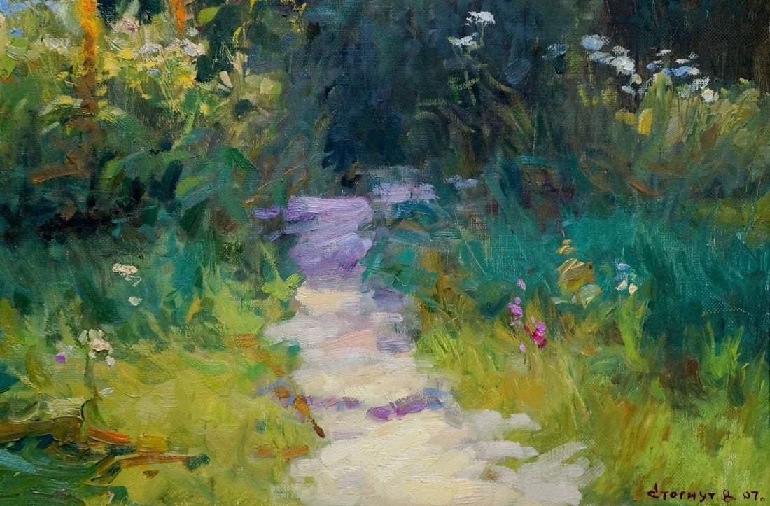 Oil painting Road to the forest Victor Stognut - 5