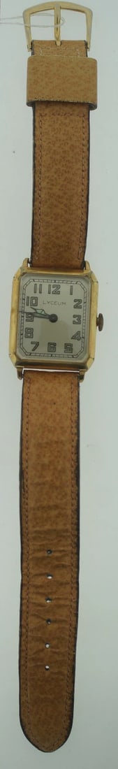 VINTAGE C.1950 LYCEUM WATCH BEIGE STRAP - 3