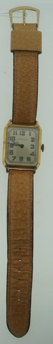 VINTAGE C.1950 LYCEUM WATCH BEIGE STRAP - 4