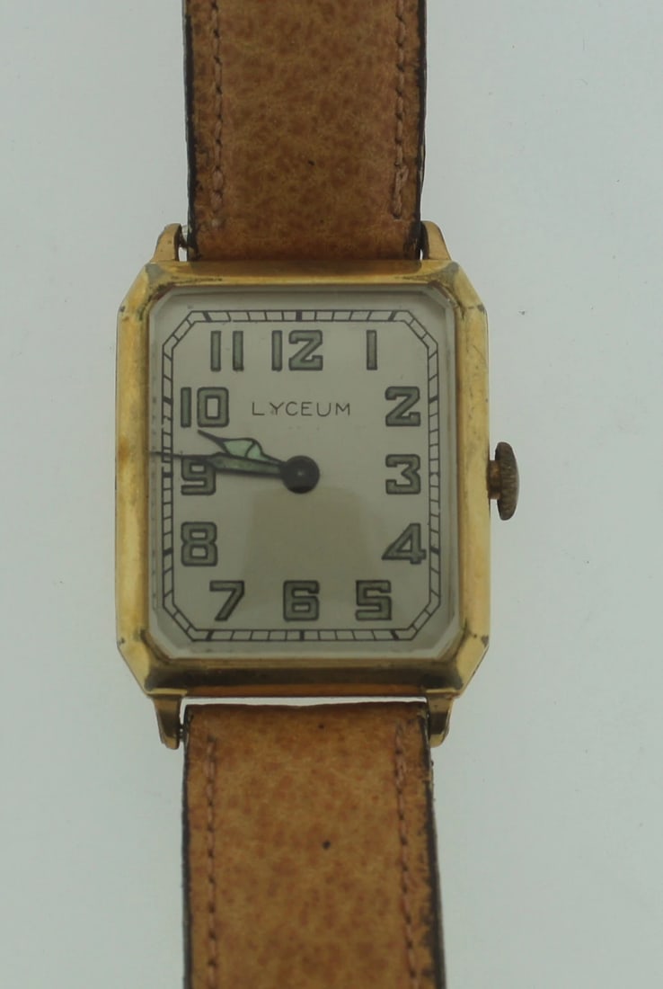 VINTAGE C.1950 LYCEUM WATCH BEIGE STRAP - 5
