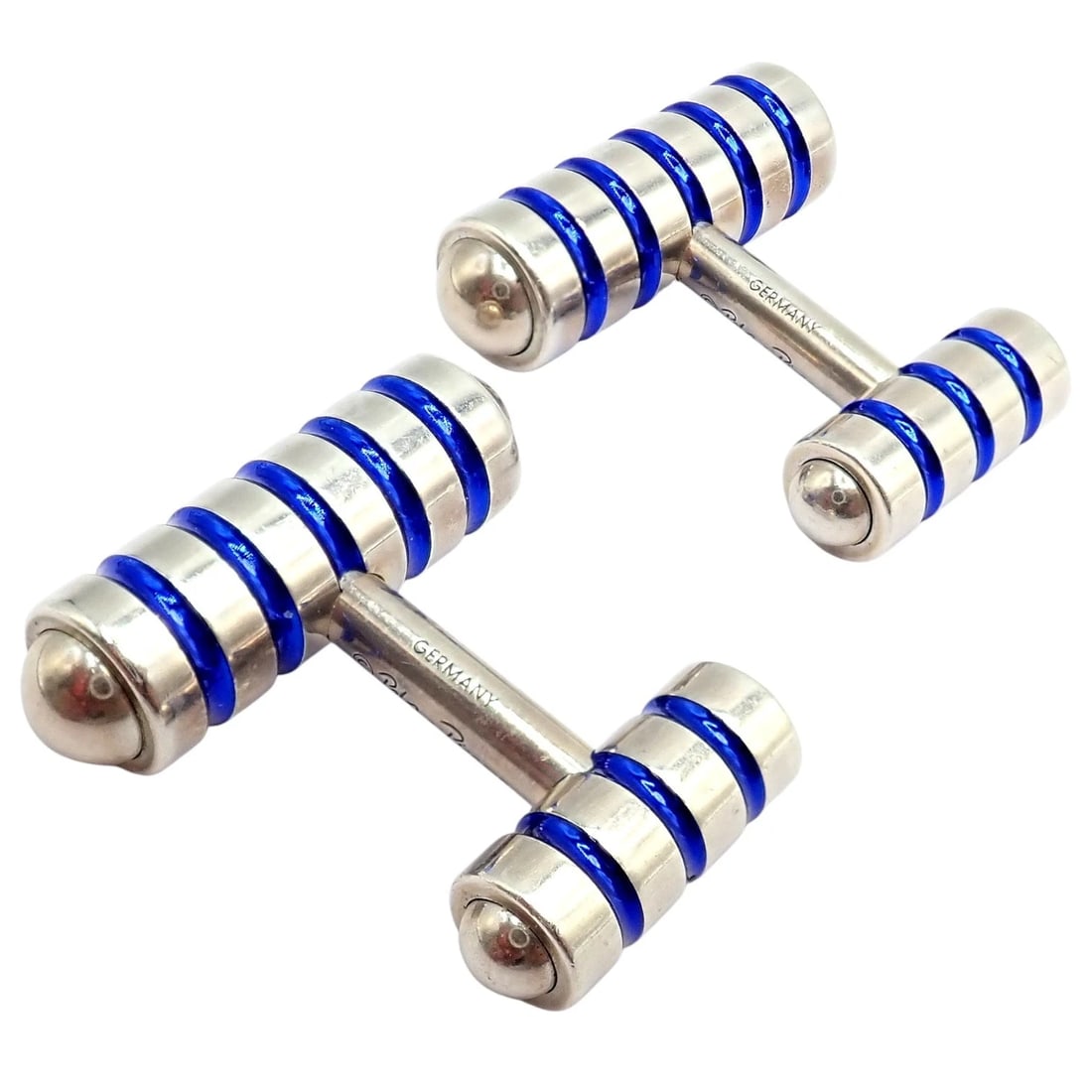 Tiffany & Co. Picasso Sterling Silver Cobalt Blue Enamel Cufflinks Germany (1 of 10)