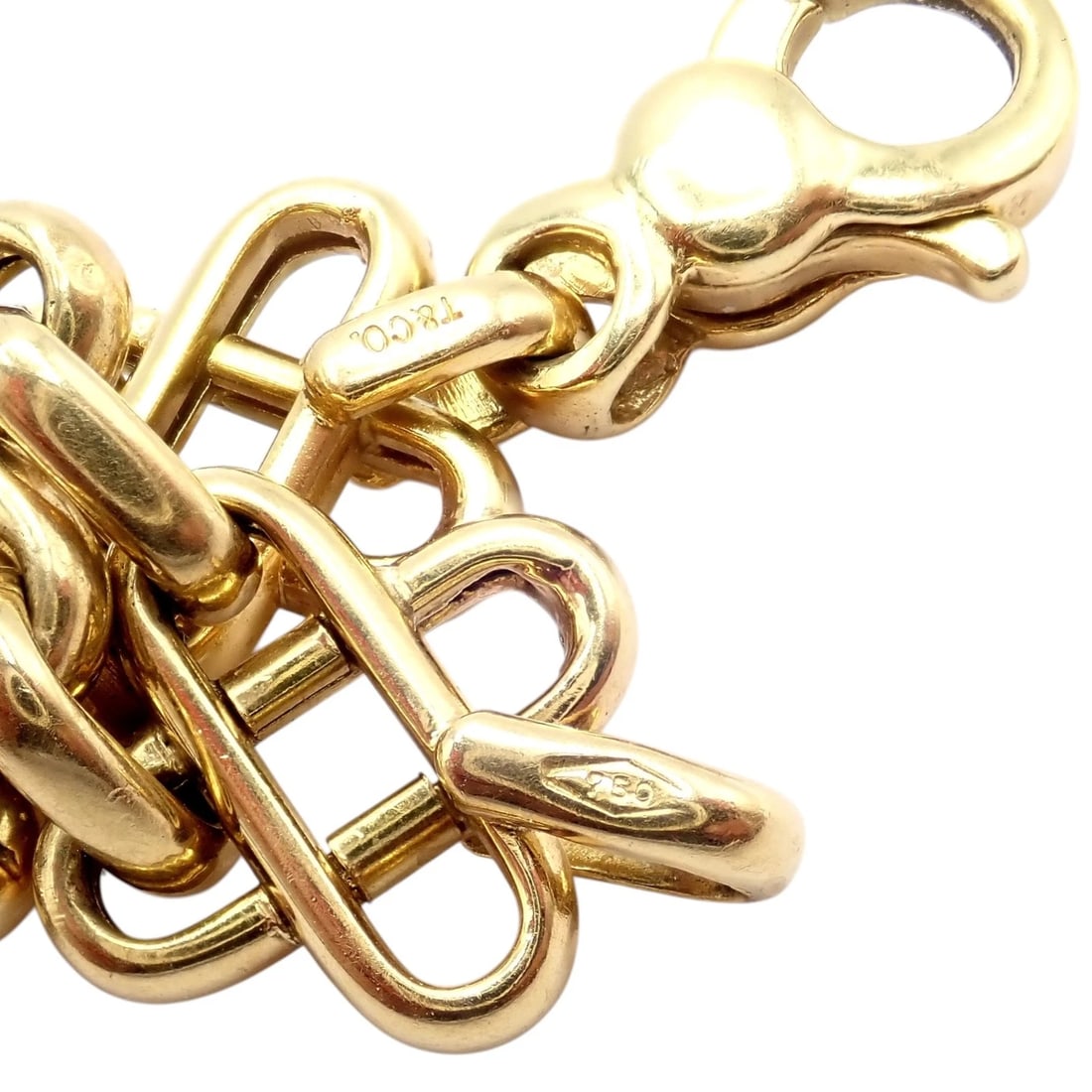 Authentic Vintage! Tiffany & Co 18k Yellow Gold Basket Weave Bracelet - 5